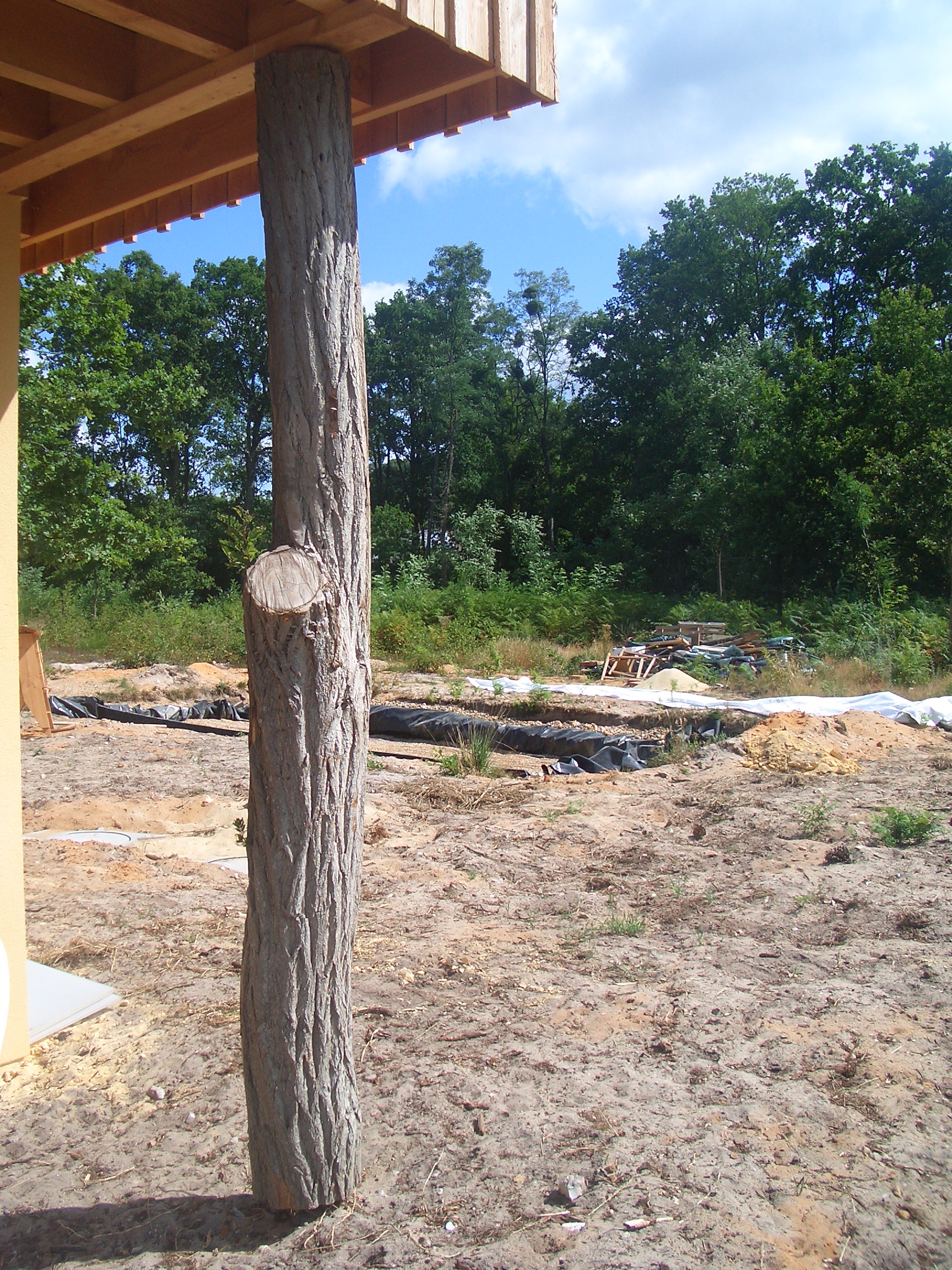 Construction maison  a toit plat