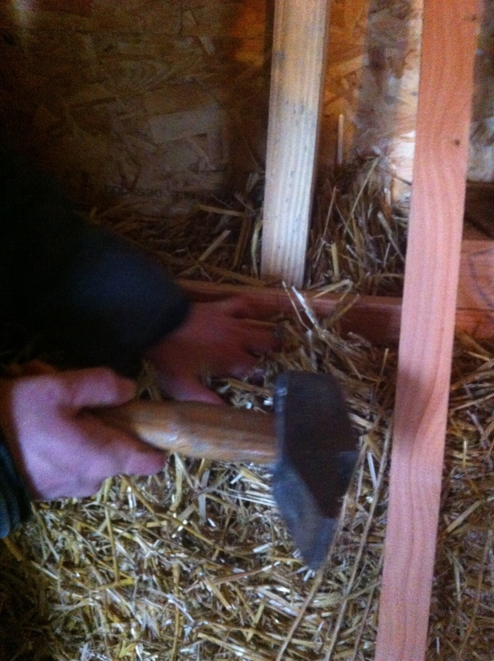 Chantier paille à Lombron 