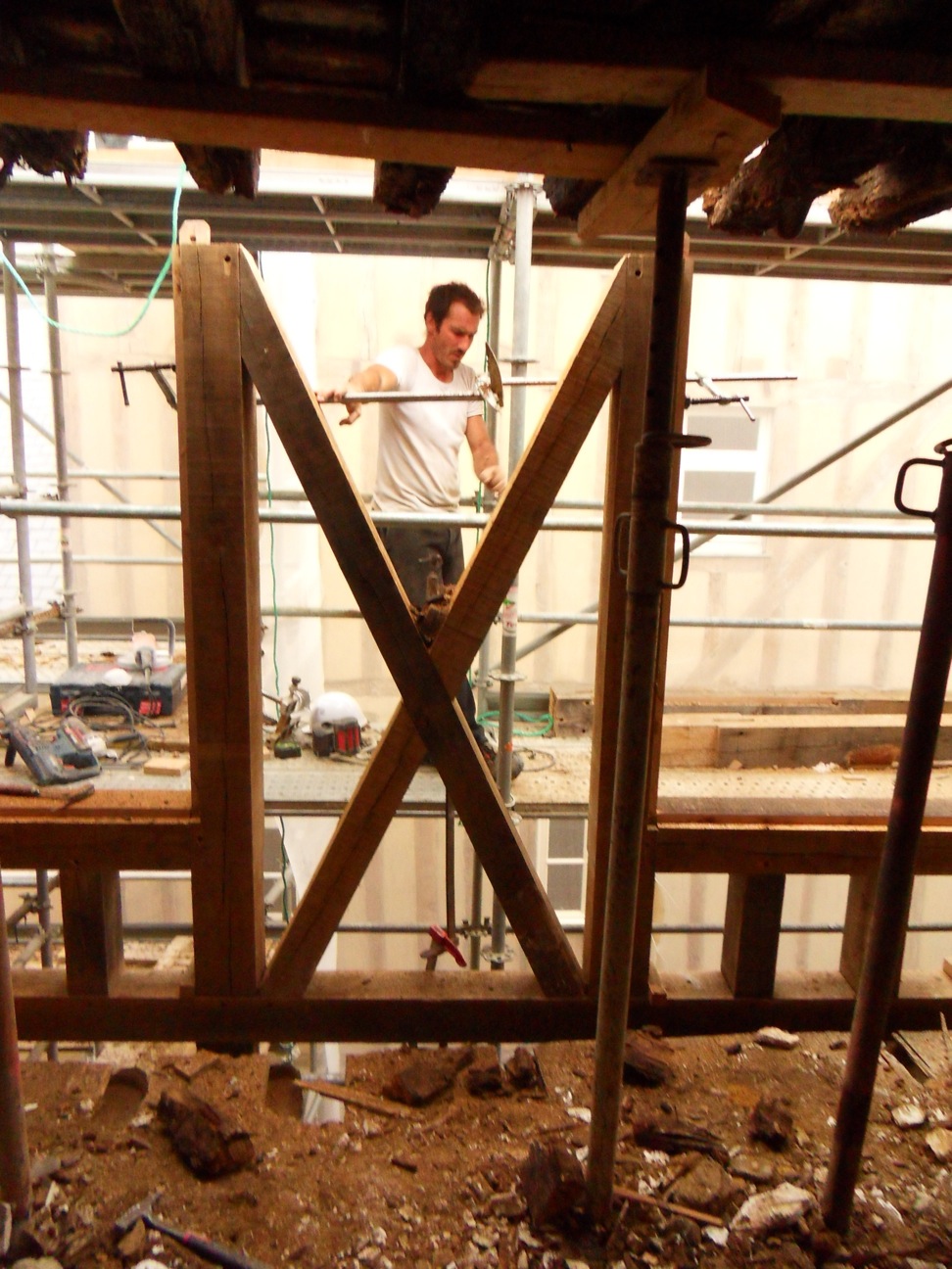 Restauration d'un immeuble à pan de bois