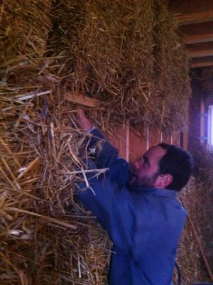 Chantier paille à Lombron 