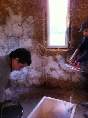 Chantier paille à Lombron 