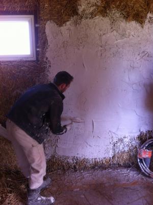 Chantier paille à Lombron 